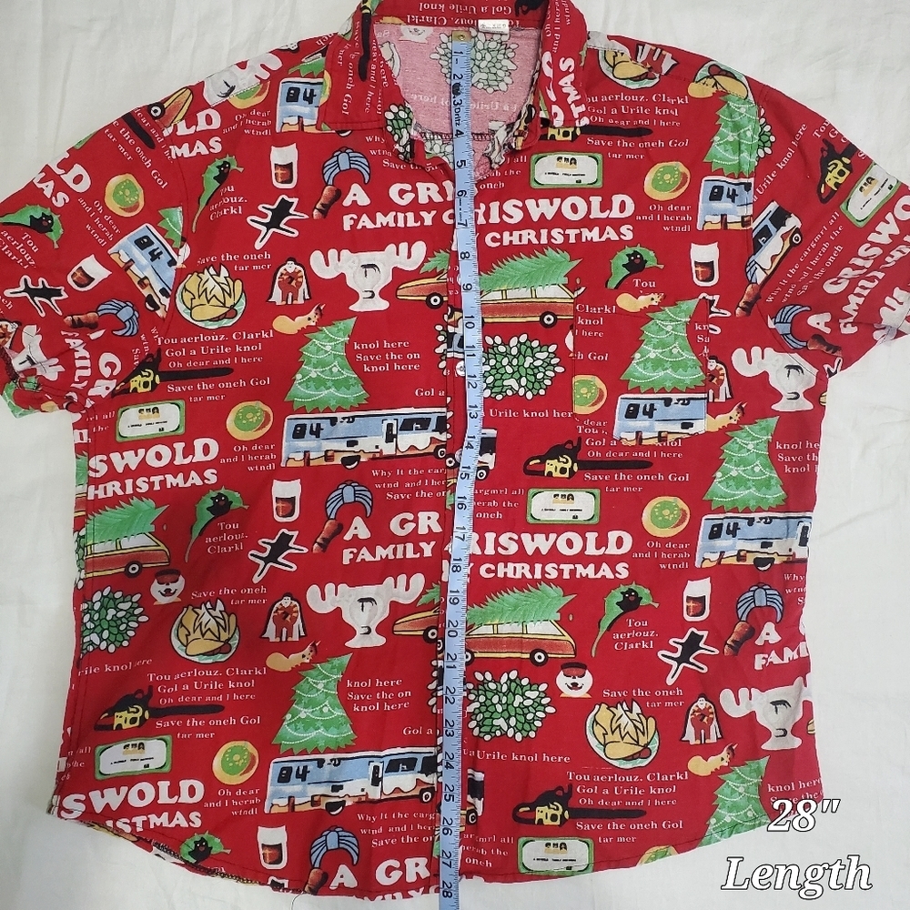 Griswold Family Christmas National Lampoons Button Down Short Sleeve Shirt 3XL - Picture 15 of 15